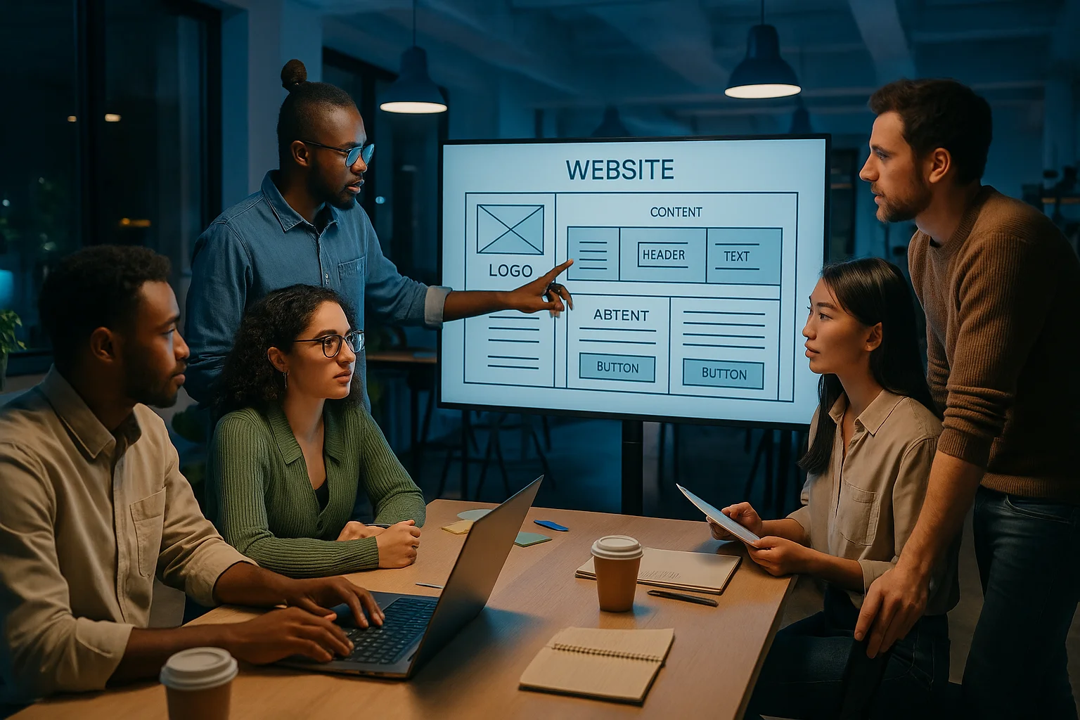 Our team working on contractor websites